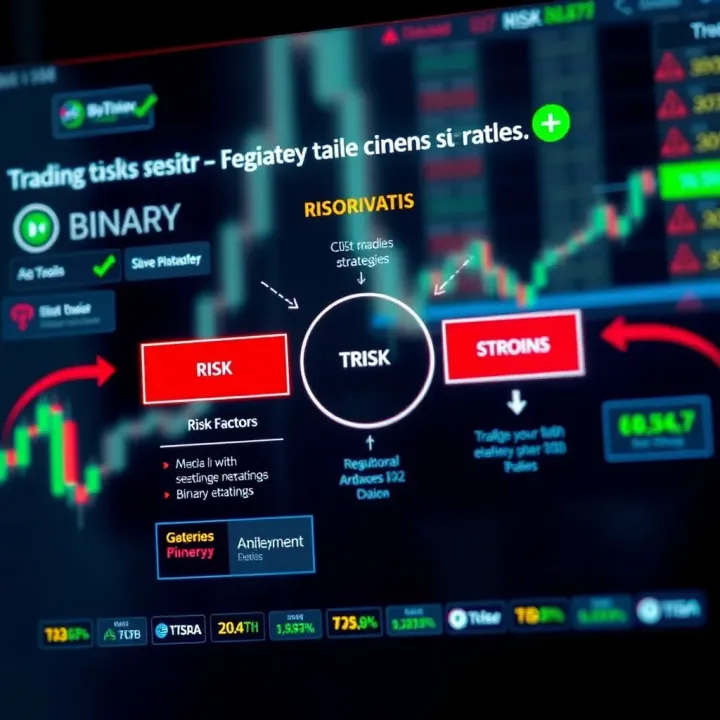 Trading Strategies, Risks, and Regulations in Binary Derivatives Diagram showcasing trading strategies, risk factors, and regulatory framework for binary derivatives