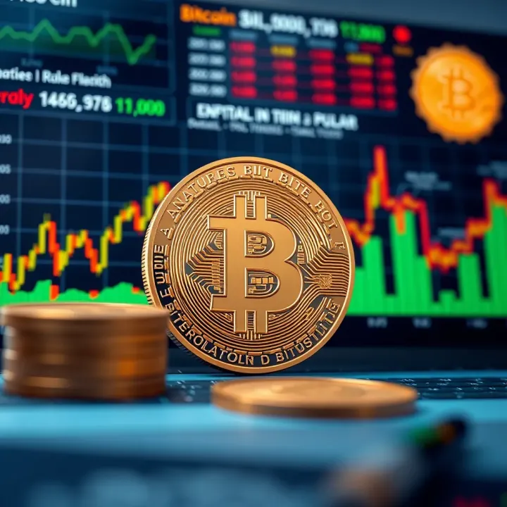 Chart illustrating potential Bitcoin market trends and associated risks for investors