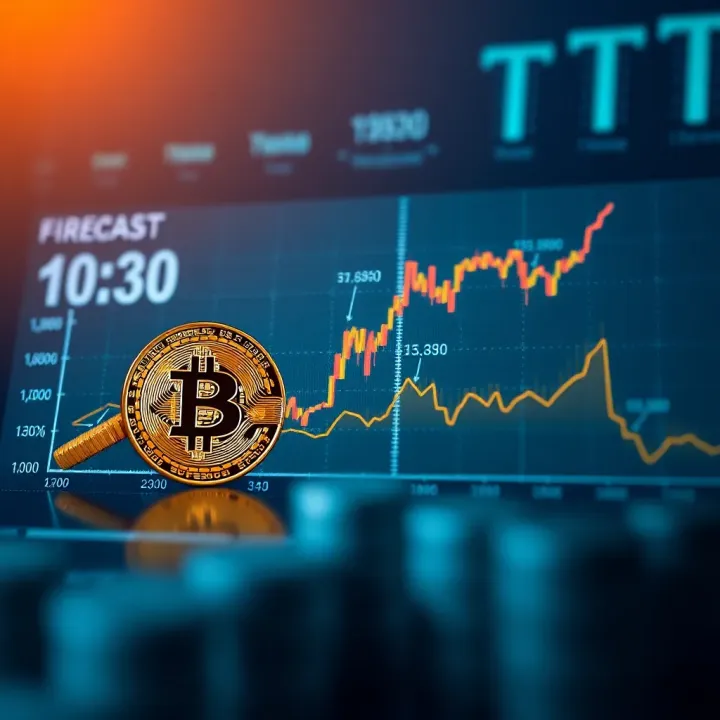 Graph depicting the historical price evolution and future projections of Bitcoin under various market scenarios