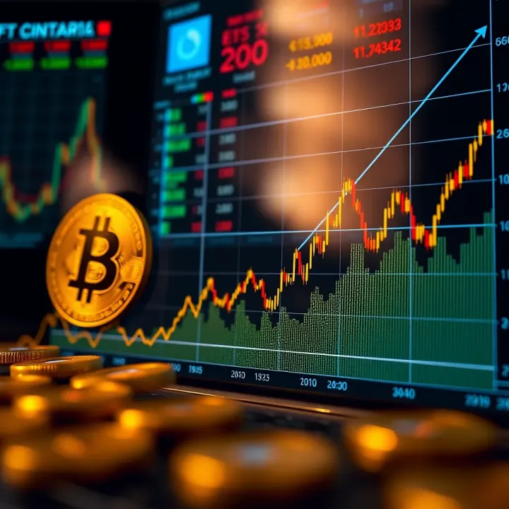 Graph illustrating Bitcoin Profit platform's market performance and trade analysis