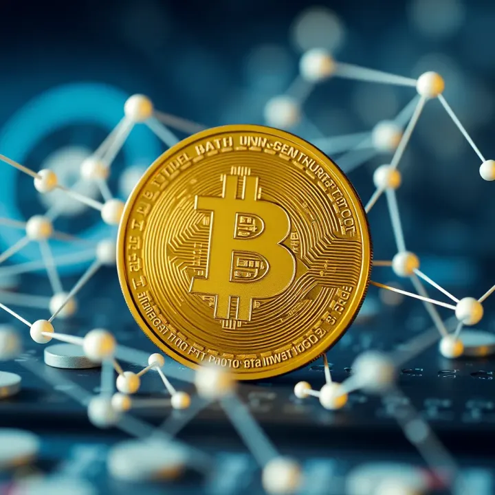 Visual representation of Bittorrent Coin integrating blockchain technology and connectivity