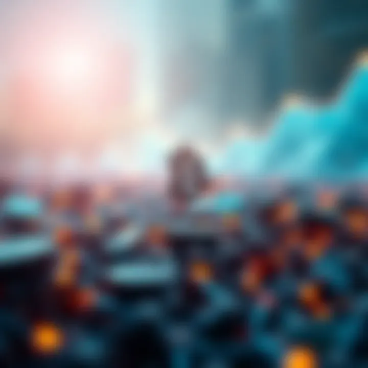 Illustration of blockchain technology innovations driving cryptocurrency market growth