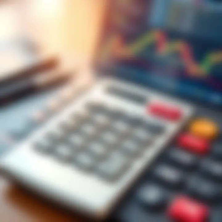 Using a Pip Calculator for Effective Risk Management in Forex Calculator with Forex charts and risk management icons