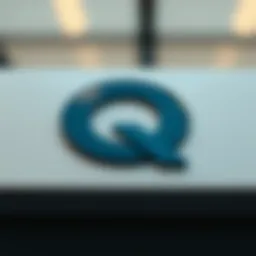 Quotex Logo Design Elements Explored Detailed view of Quotex logo showcasing design elements and color scheme