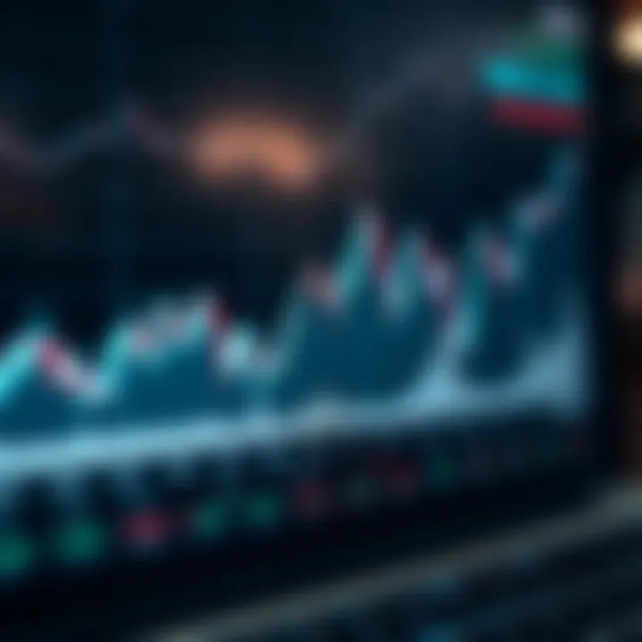 Currency Exchange Rate Trends on Trading Platform Graph showing currency exchange rate trends over time on a digital trading platform