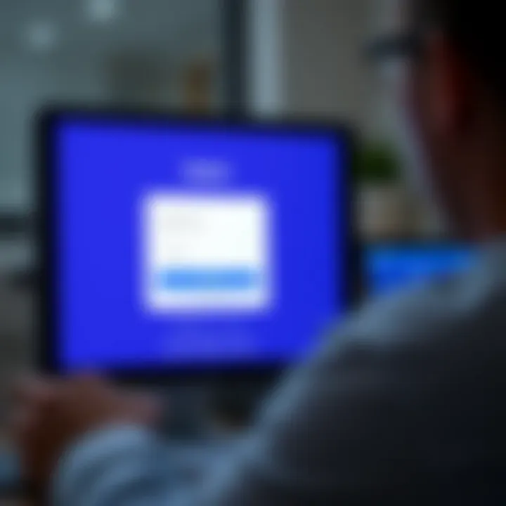 Login screen interface of Quotex platform on a digital device