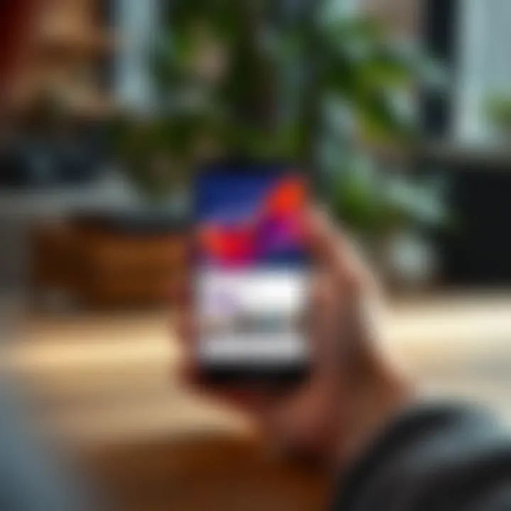 Mobile phone showing Quotex app download and installation screen