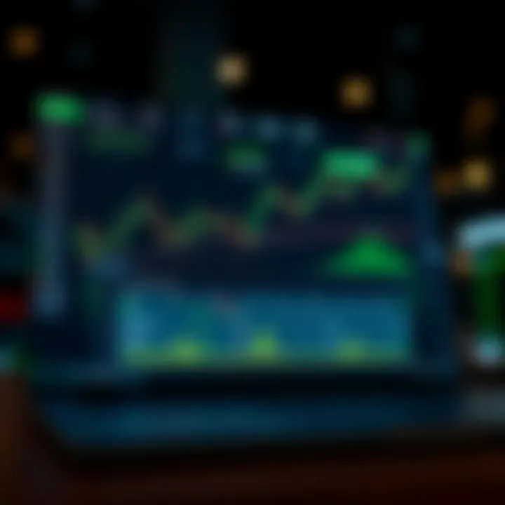 Graphical representation of Quotex trading platform interface illustrating binary options market data and trading options