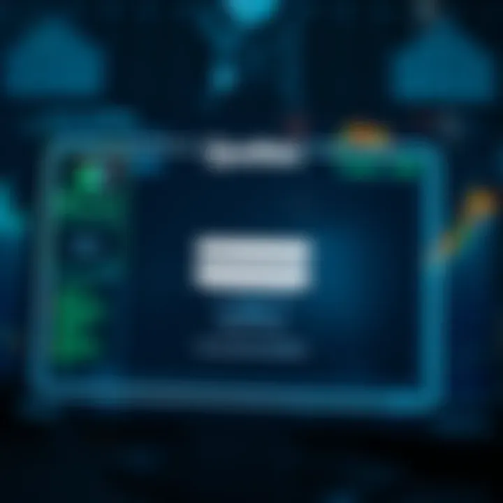 User interface showing secure login screen on Quotex platform