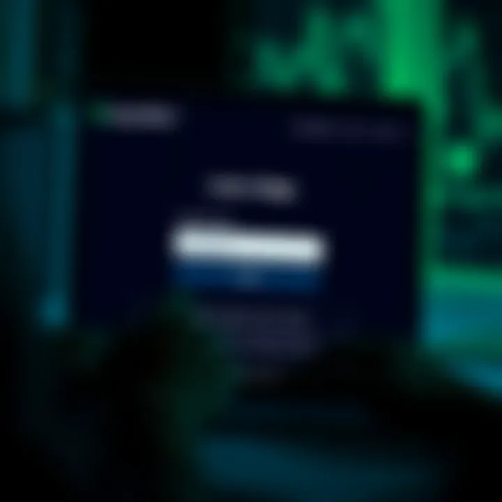 Efficient Login Experience on Quotex User-friendly interface showing account login options and troubleshooting hints