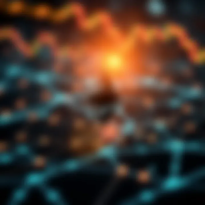 Illustration of blockchain technology with Ethereum symbol and digital connections