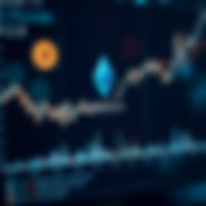 Graph showing Ethereum price trends and market fluctuations over time