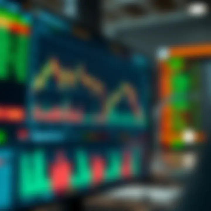 User interface of a trading platform showing charts and market data