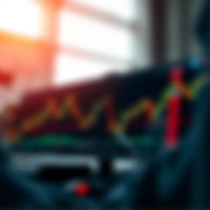 Conceptual illustration of trading strategy integration with signal indicators and decision making