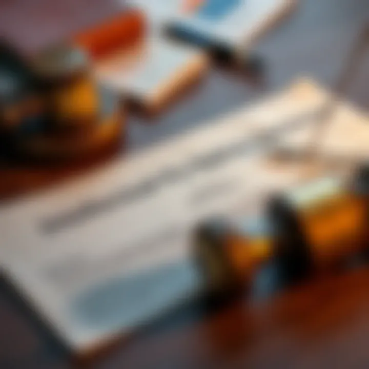 Legal Considerations for Intellectual Property Option Agreements Visual representation of legal documents and contracts related to intellectual property option agreements