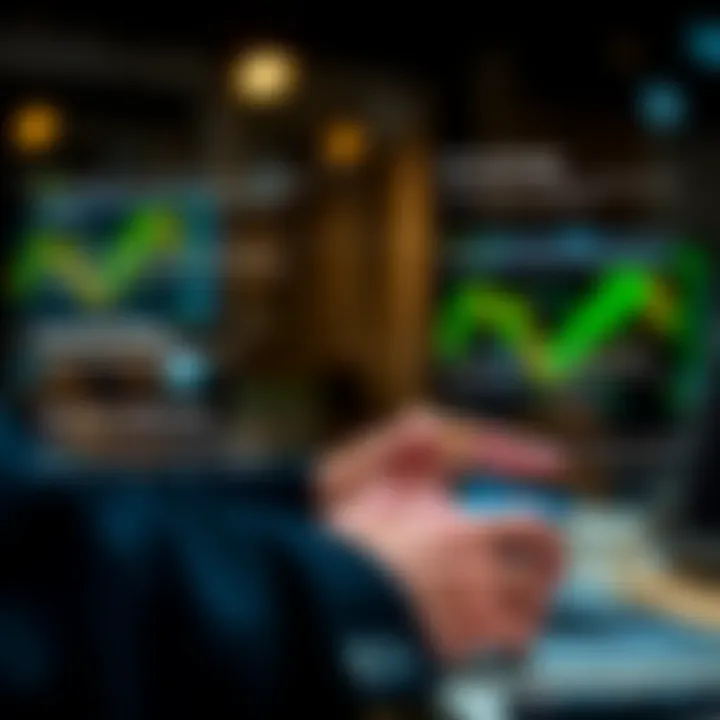 User interacting with a mobile trading platform highlighting key features and security settings