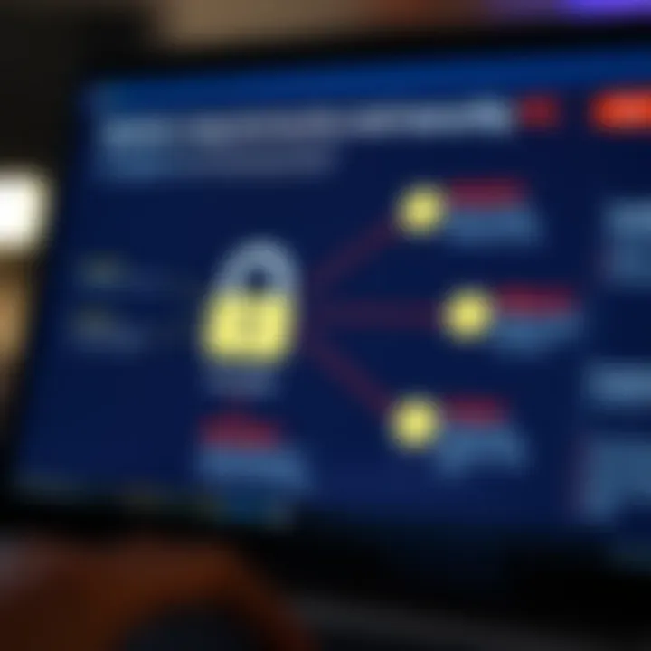 Diagram illustrating system requirements and security features for installing Pocket Option on a PC