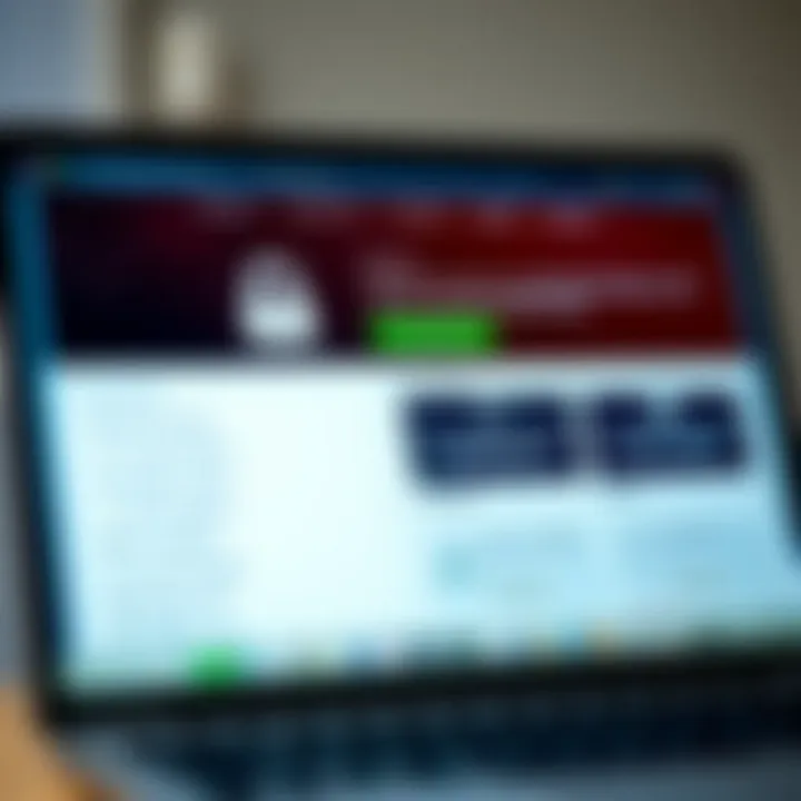 Computer setup showing secure connection icon and support resources for Pocket Option users