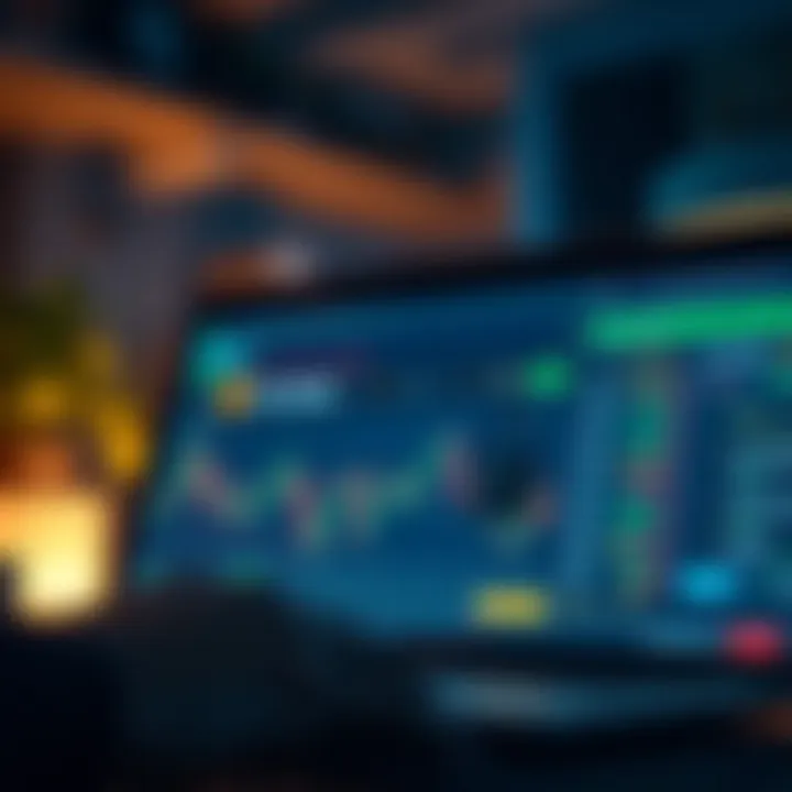 Illustration of password recovery and account security features on trading platform