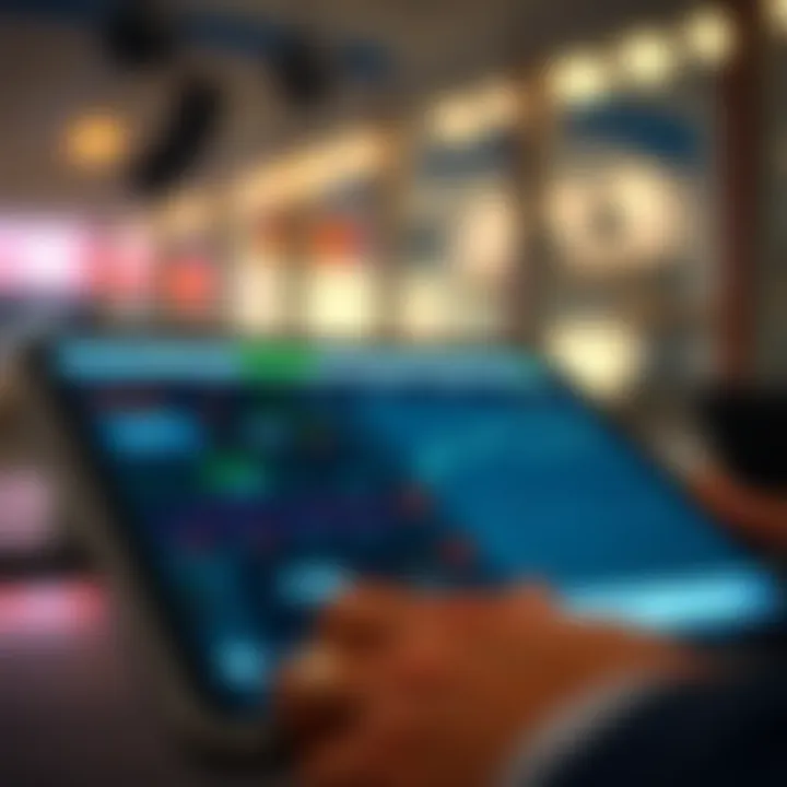 User interface of the Quotex app showing trading options and market charts