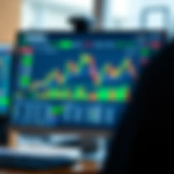 User interface showing Quotex trading platform on a computer screen with charts and options