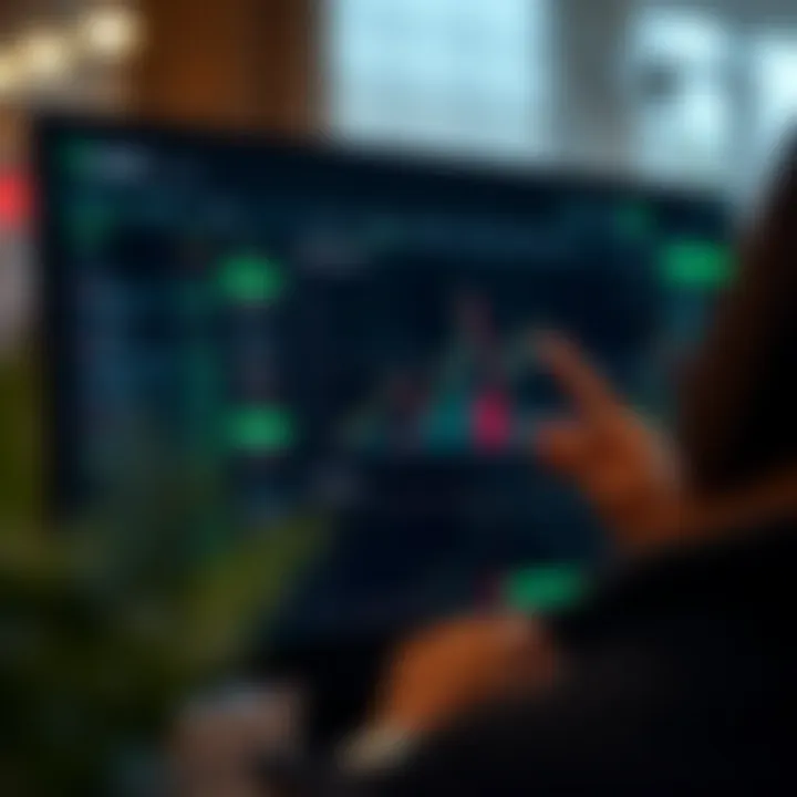 User interface of Quotex trading platform showing asset selection and chart analysis