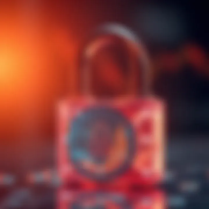 Secure digital padlock symbolizing the safety and regulation of online trading platforms