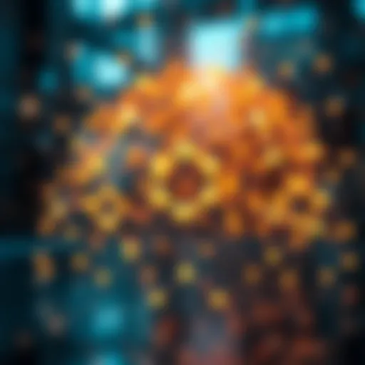 Quoyex Conceptual Framework and Applications Abstract representation of Quoyex concept with interconnected nodes symbolizing its diverse applications