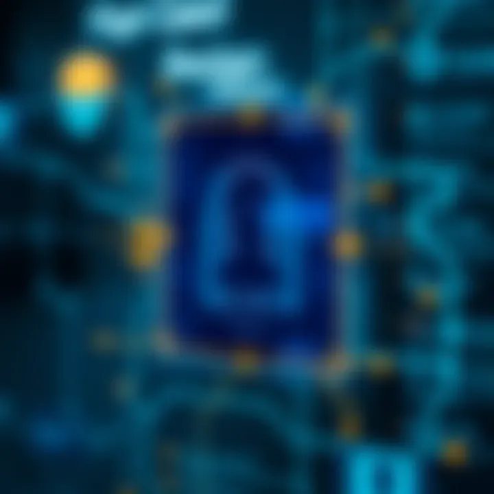 Secure authentication concept with a digital lock overlaying a user profile