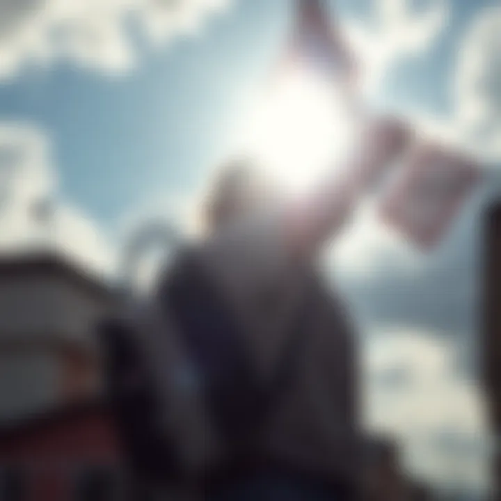 Outdoor scene with changing weather conditions including sun and rain clouds in Solana