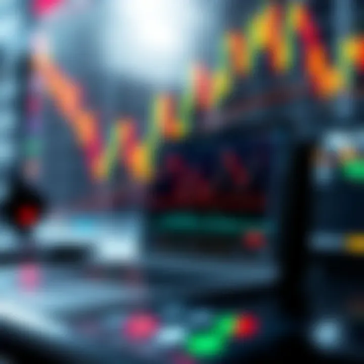 Visual representation of financial data analysis with highlighted trading signals and risk indicators