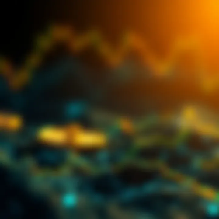 Abstract representation of regulatory frameworks impacting cryptocurrency markets