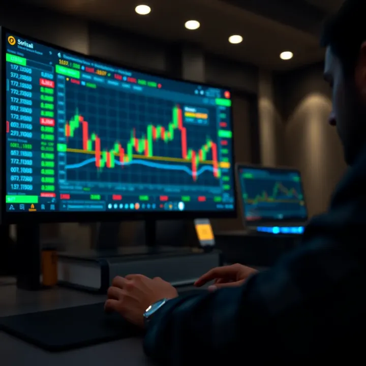 Secure online trading platform interface for binary options