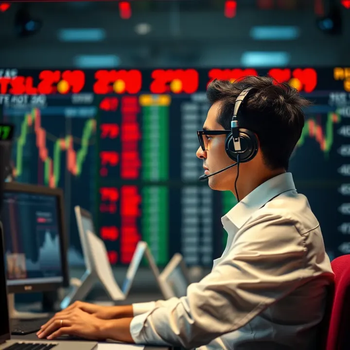 Illustration of emotional control and decision making in stock market trading