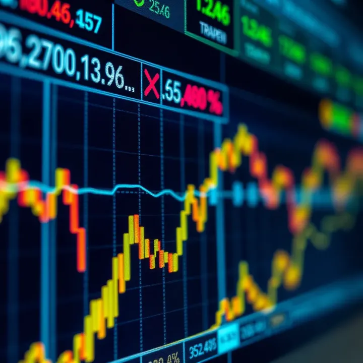 Graph showing options trading strategies with increasing and decreasing trends