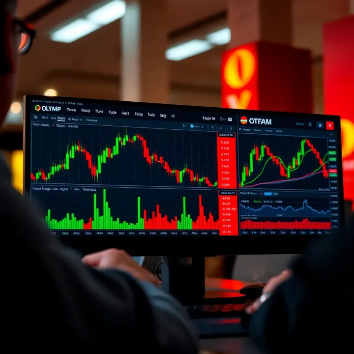 User interface of a financial trading platform showing various market charts and indicators