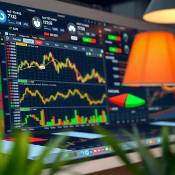 Dashboard showcasing trading tools and charts for optimizing online negotiations