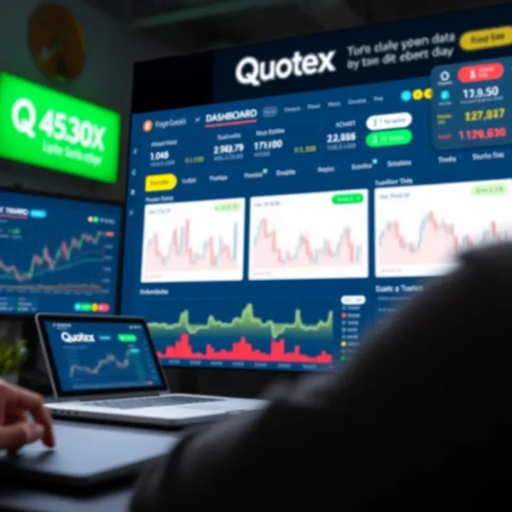 Dashboard view displaying digital trading options and real-time market data on a secure platform