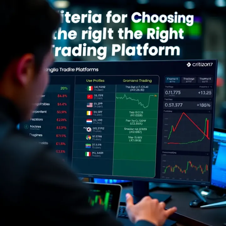 Comparison chart displaying key criteria for selecting trading platforms based on user profiles