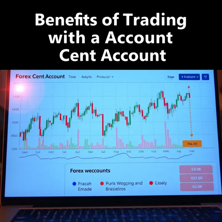 Graph showing Forex currency pairs with highlighted cent account trading benefits