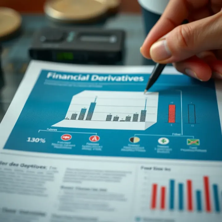 Diagram illustrating the main types of financial derivatives such as futures, options, swaps, and forwards