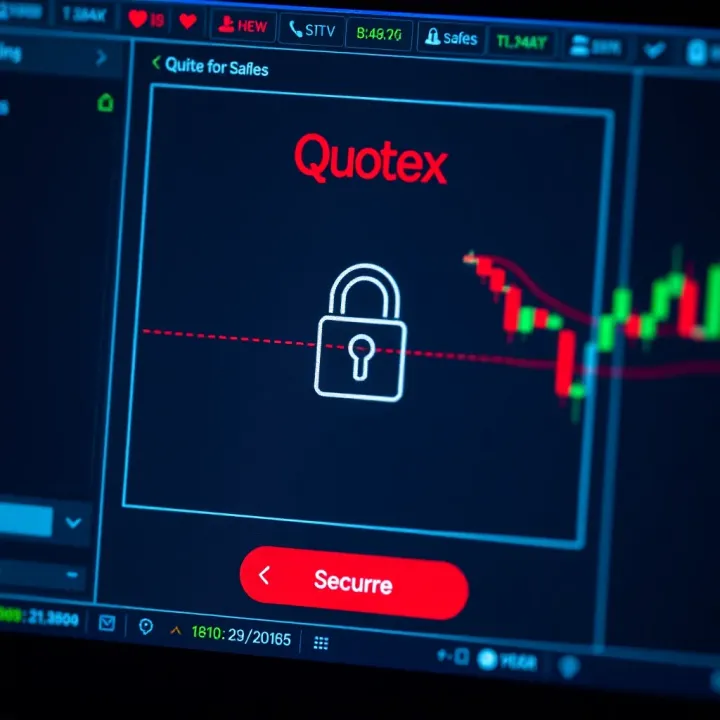Secure login screen displaying a digital safe symbol on a trading platform