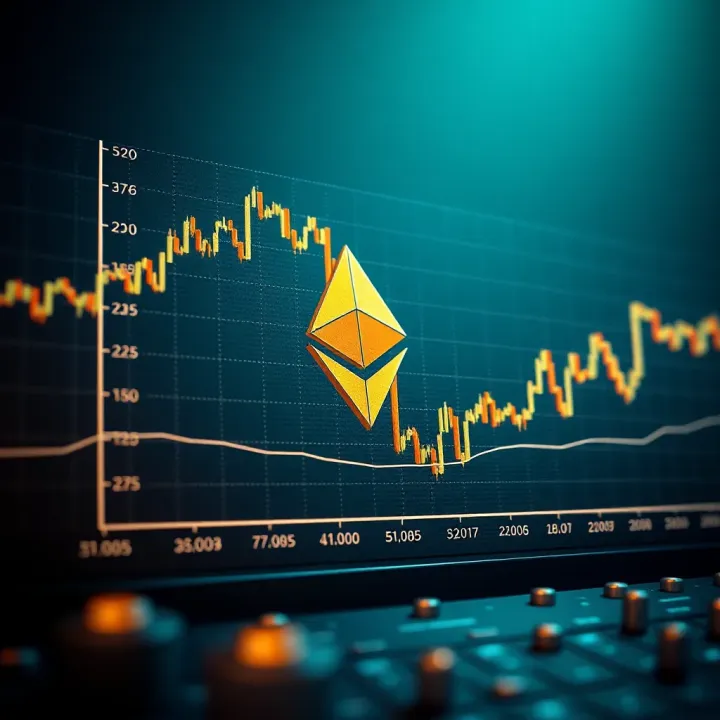 Graph illustrating Ethereum price fluctuations influenced by market trends and technological factors