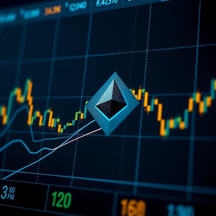 Graph depicting Ethereum price trends influenced by technological updates and market factors