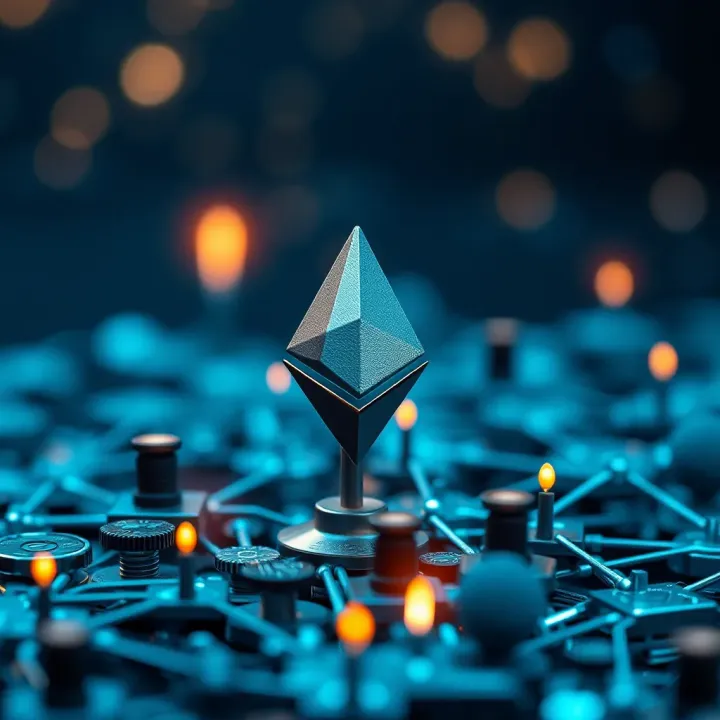 Visualization of Ethereum blockchain technology updates and regulatory landscape