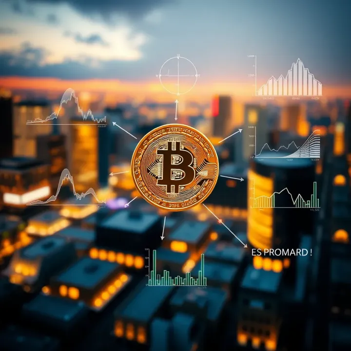 Visual representation of external factors impacting cryptocurrency market including economic and regulatory influences