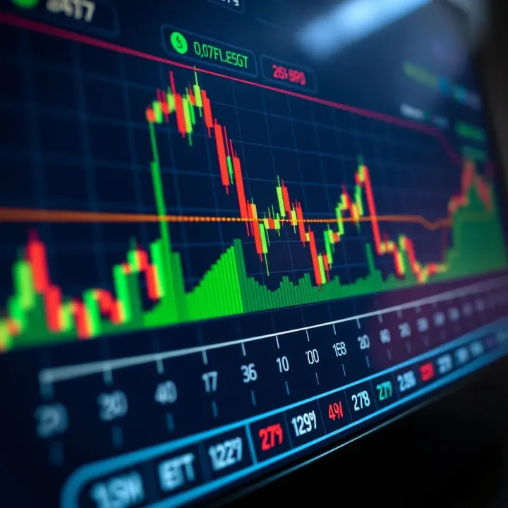 Graph showing trading strategies and financial growth on digital platform interface