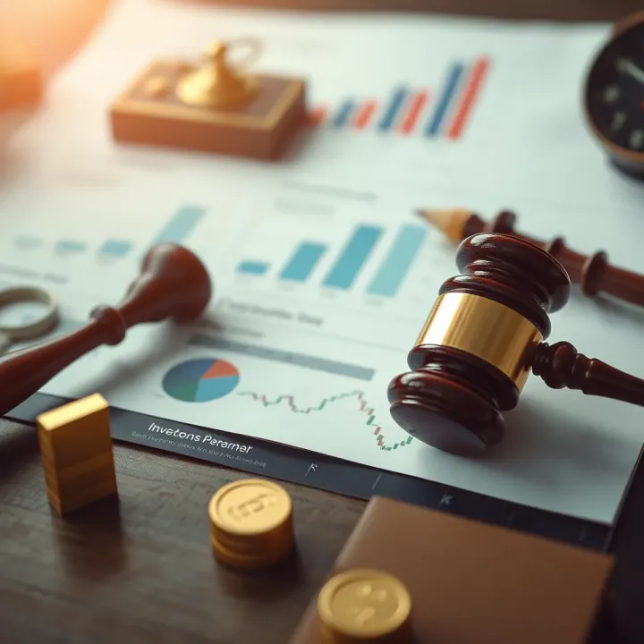 Legal documents and financial charts representing strategies to protect investments and resolve payment issues