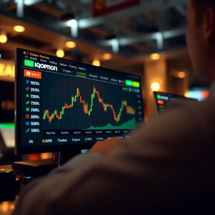 User interface displaying key features of a digital trading platform