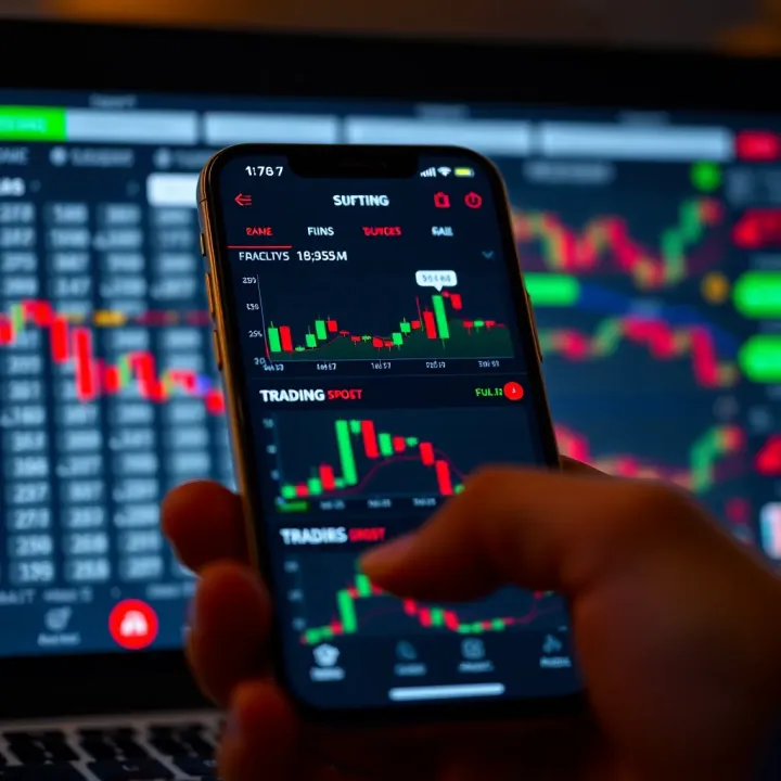 Overview of IQ Option Mobile Application Features Interface of the IQ Option mobile app showing various trading options and real-time market data